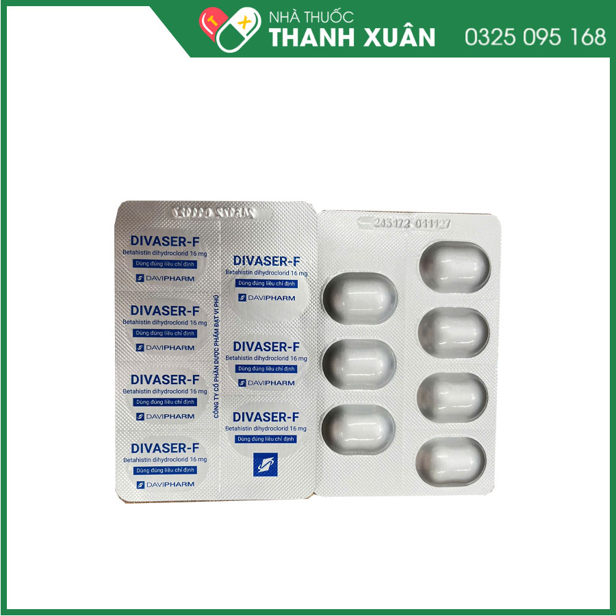 Divaser-F điều trị chứng chóng mặt ù tai, nôn ói, nhức đầu